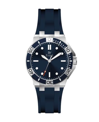 ساعه رجاليه ماركة ايفرد ربل ازرق ميناء ازرق