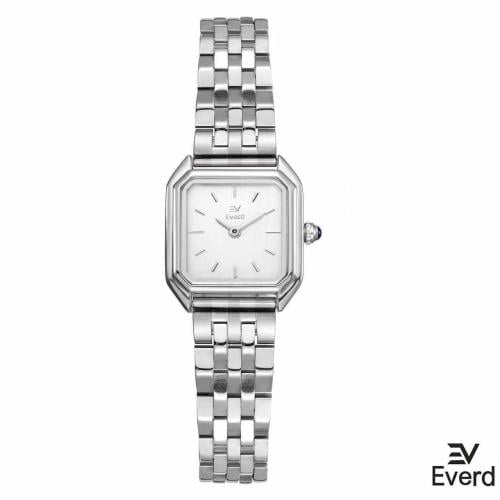 ساعه نسائية ماركة ايفرد فضي ميناء ابيض