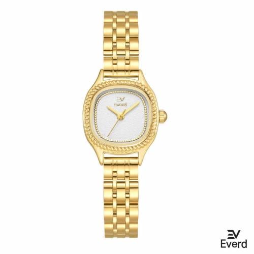ساعه نسائية ماركة ايفرد ذهبي ميناء ابيض