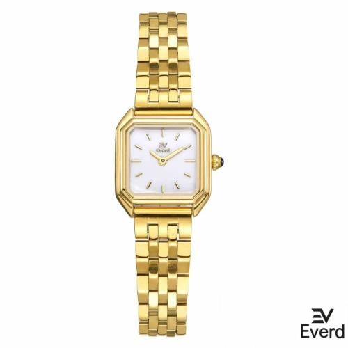 ساعه نسائية ماركة ايفرد ذهبي ميناء ابيض
