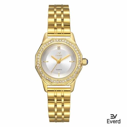 ساعه نسائية ماركة ايفرد ذهبي ميناء ابيض