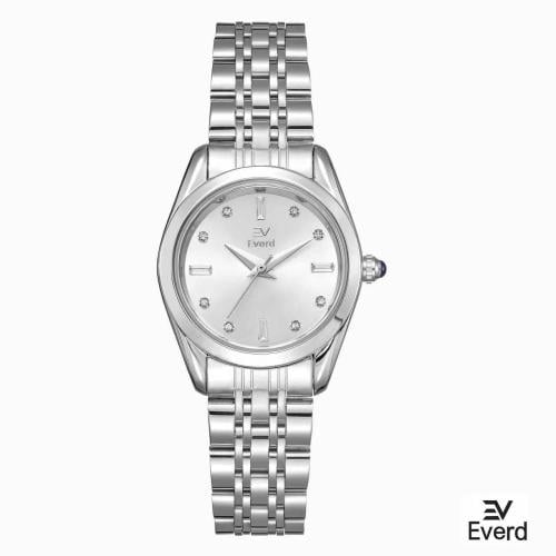 ساعه نسائية ماركة ايفرد فضي ميناء ابيض