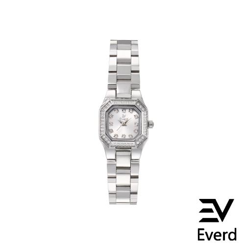 ساعه نسائية ماركة ايفرد فضي ميناء ابيض