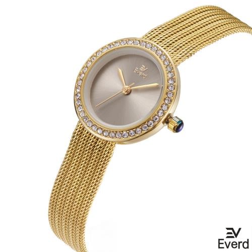 ساعه نسائية ماركة ايفرد ذهبي ميناء رمادي