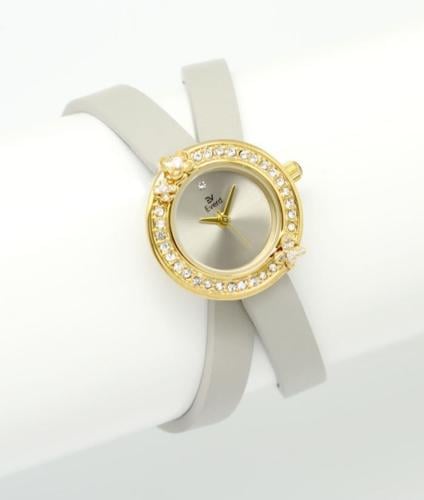 ساعه نسائية ماركة ايفرد جلد رمادي ميناء رمادي إطار...