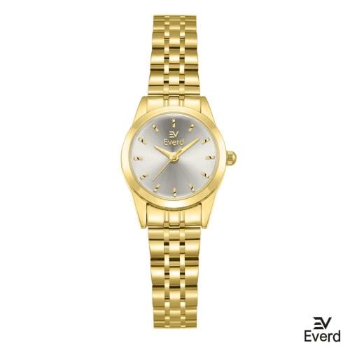 ساعه نسائية ماركة ايفرد ذهبي ميناء رمادي