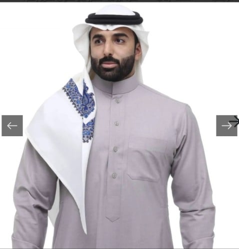 غترة بروجية مطرز شتوي تطريز رقم