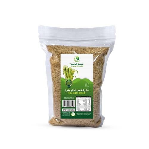 جنات الواحة سكر قصب الخام (بني) 1 كجم