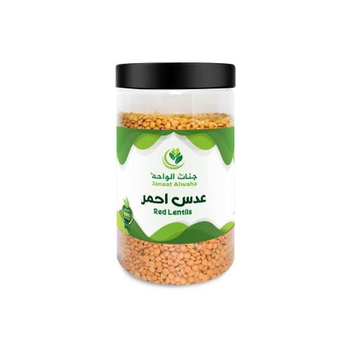 جنات الواحة عدس أحمر 500 جرام