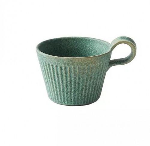 كوب الفخار الأخضر