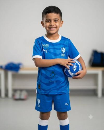 طقم نادي الهلال الأزرق للاطفال 2027