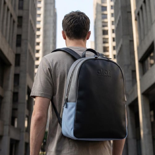 ألوت - شنطة ظهر جلد عملية ومقاومة لرذاذ الماء - از...