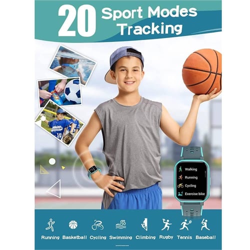 ساعة ذكية للأطفال لتتبع النشاط والرياضة مع شاشة لم...