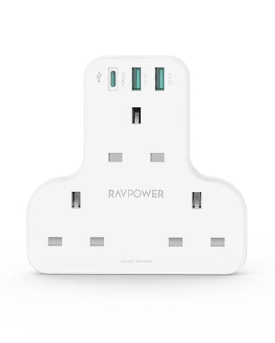 راف باور - شاحن جداري بايونير 3 مداخل طاقه ثلاثيه...