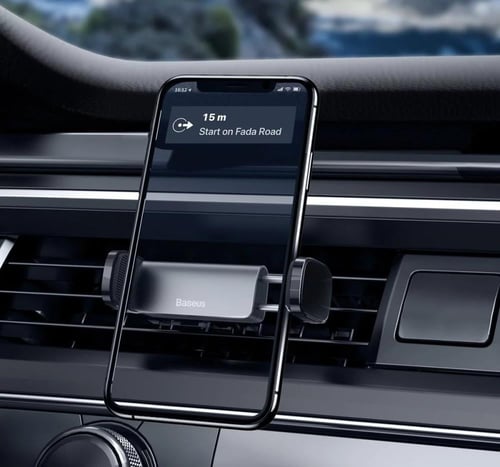 بيسوس - ستاند لتثبيت الجوال في فتحات المكيف - اسود