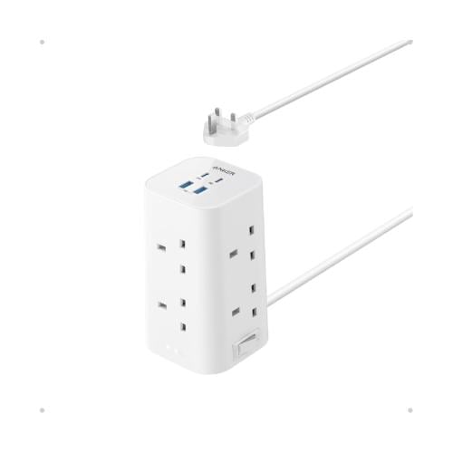 انكر - توصيلة بقوة 20 واط (12 في 1 ) 8 منافذ AC وم...