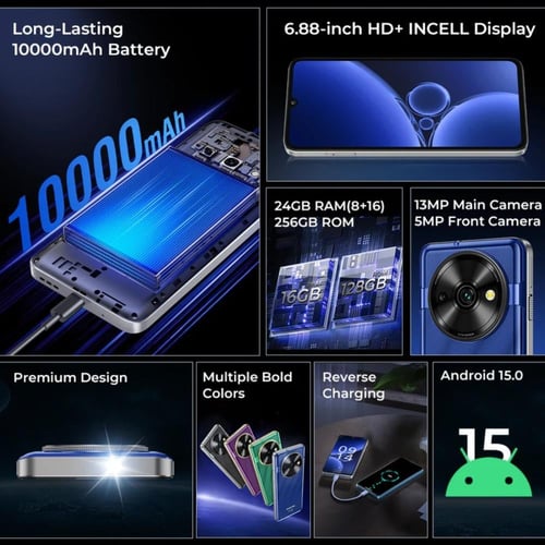 أوكيتيل - هاتف C59 برو سعة 256 جيجا - رام 8 + 16 ج...