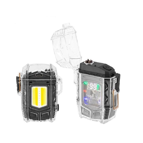 ولاعة بلازما كهربائية مع مصباح يدوي موديل D48-1 مت...