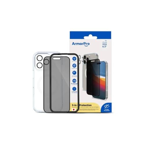 ارمور برو - بكج 3 في 1 لاجهزة الايفون 16 برو - لقا...