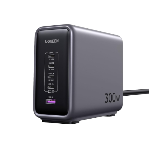 يوجرين - منصة شحن مكتبية نيكسود GaN بـ4 منافذ USB-...