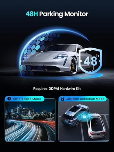 DDPAI - داش كام Z50 pro 4K كاميرا امامية وخلفية لل...