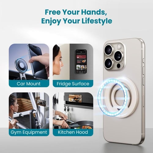 دريب - مسكة جوال ماج سيف سيليكون خاتم Drip - ازرق