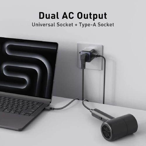 جودا – شاحن جداري عالمي متعدد المنافذ للسفر - اسود