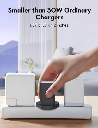 شاحن جداري راف باور بقوة 35 واط بمنفذ تايب سي ومنف...