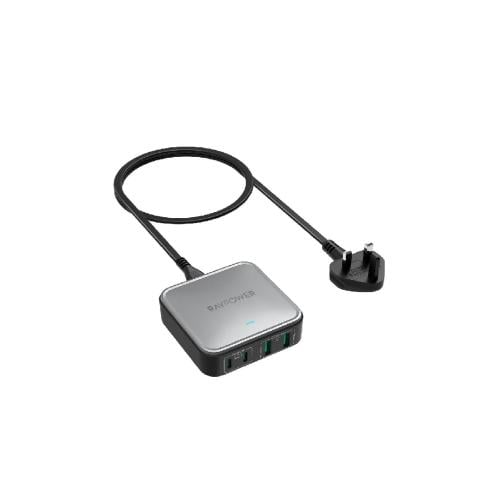 راف باور - منصة شحن بــ4 منافذ بقوة 100 واط بمنفذي...