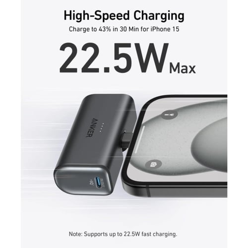 انكر - بطارية نانو مع موصل USB-C مدمج قابل للطي بس...