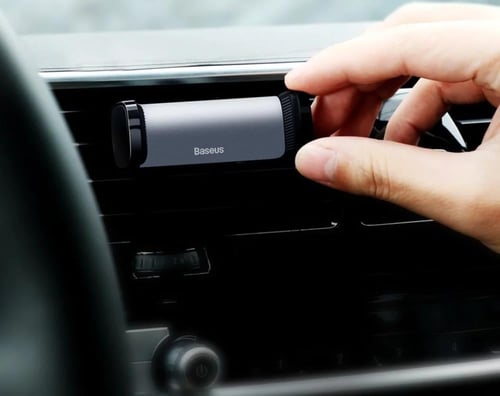 بيسوس - ستاند لتثبيت الجوال في فتحات المكيف - اسود