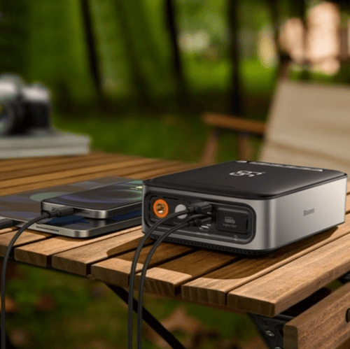 بيسوس - بطارية 8000 ملي امبير 2 في 1 شحن السياره م...