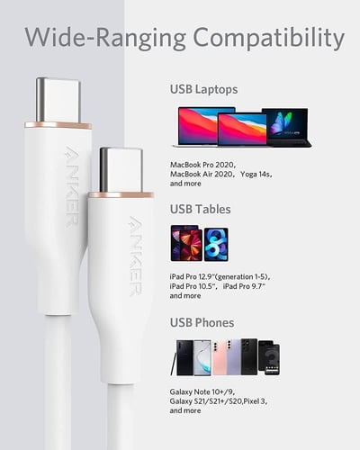 انكر - كيبل بي دي ايفون معتمد من ابل بطول 90 سم -...