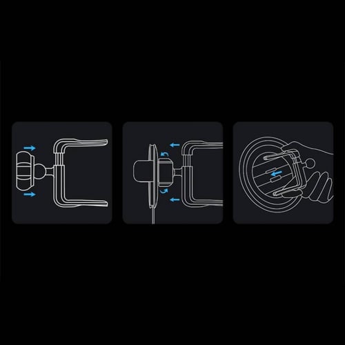 بيسوس - حامل الجاذبية لفتحة تهوية السيارة المستدير...