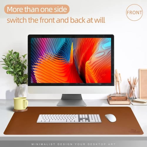 قاعدة ماوس غير قابلة للانزلاق من الجلد الصناعي ومق...