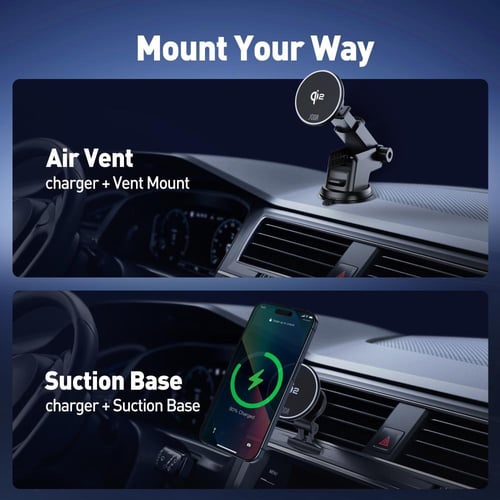 جودا - قاعدة جوال 2 في 1 للسيارة ماج سيف C1 شحن لا...