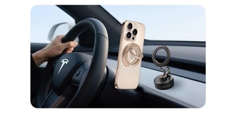 ارمور برو - مسكة جوال خاتم مغناطيسية للجوال - اسود