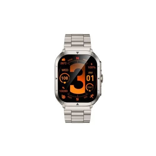 Libro - Smartwatch with 2.01-inch AMOLED display and metal band - Silver