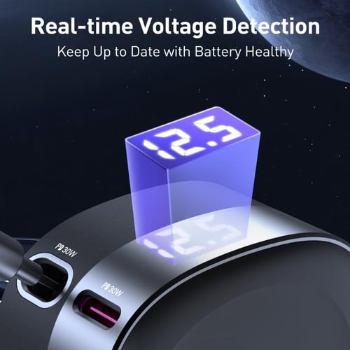 جودا -شاحن سيارة كار فليكس 60 واط مع كابل مدمج بمن...