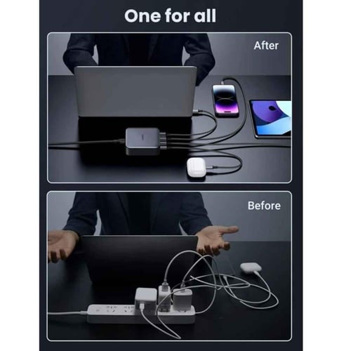 يوجرين - منصة مكتبية نيكسود بقوة 100 واط - رمادي