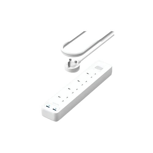 انكر - توصيلة بـ4 منافذ طاقة مع منفذين USB-A بطول...