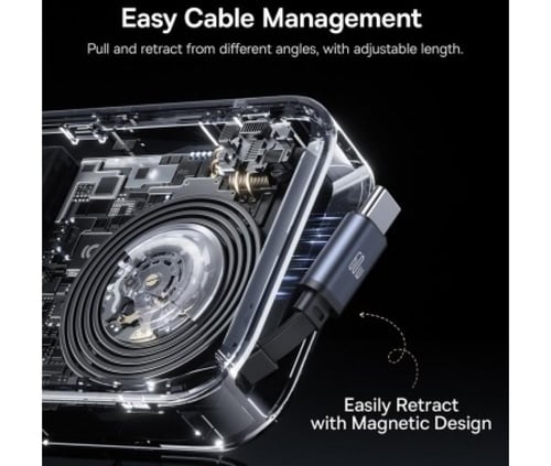 بيسوس - شاحن سيارة بقوة 105 واط متعدد المخارج بكيب...