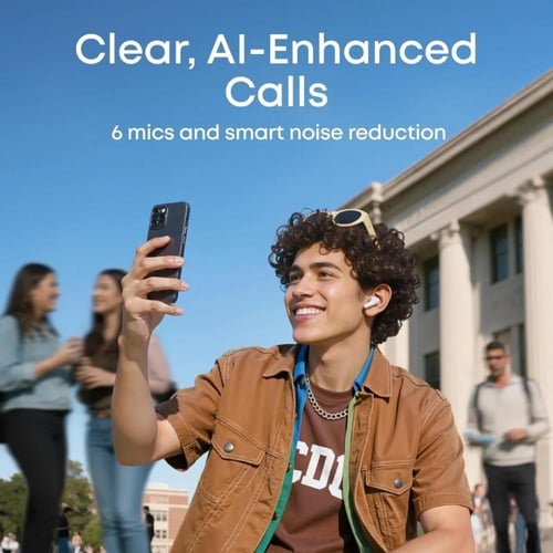 ساوندكور - سماعات أذن لاسلكية بعزل ضوضاء متكيّف وب...