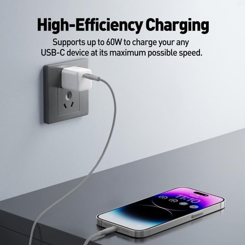 جودا - كيبل تايب سي الى تايب سي سيليكون بقوة 60 وا...