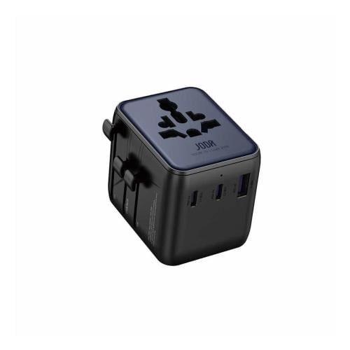 جودا – شاحن جداري عالمي متعدد المنافذ للسفر - اسود