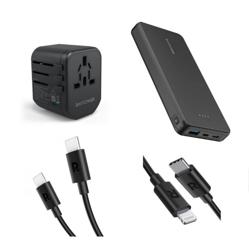 عرض 4 في 1 بطارية 10,000 ملي امبير بقوة 15 واط + ف...