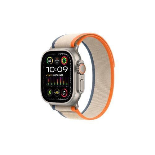 iBAND - سوار ساعة أبل قماشي تريل لوب قابل للتعديل لمقاسات 45 / 46 / 49 ملم - بيج