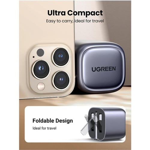 يوجرين - شاحن جداري يوجرين بمنفذ PD بتقنية GaN وبق...