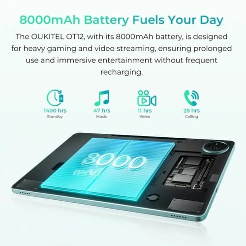 أوكيتيل - تابلت ot12 شاشة 11 بوصة بطارية 8000 مللي...