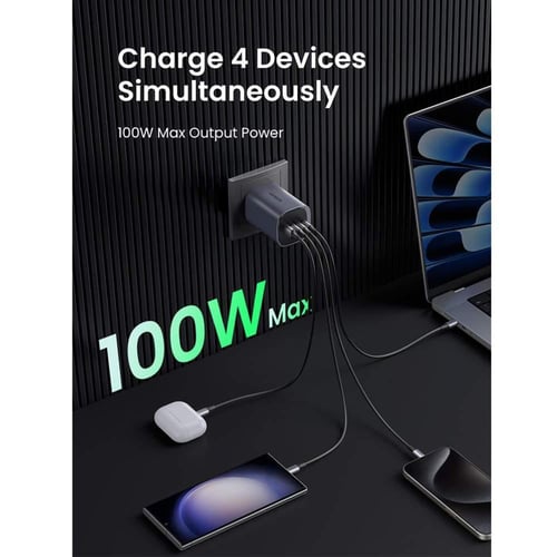 يوجرين - شاحن جداري نيكسود S بتقنية GaN بثلاث مناف...